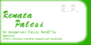 renata palcsi business card